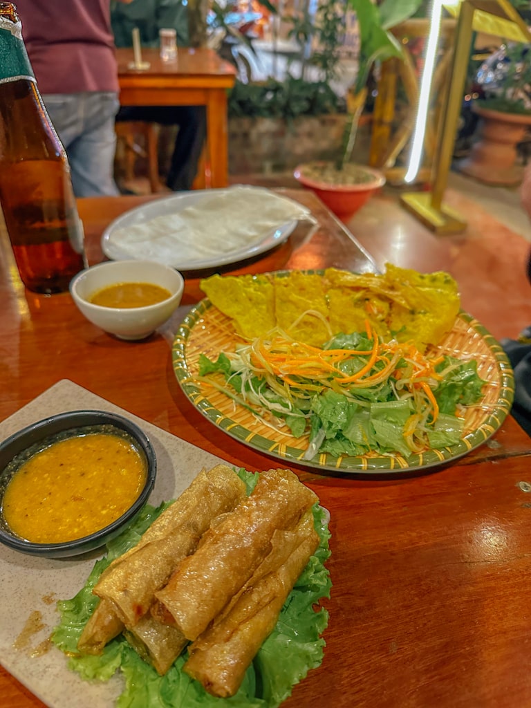 Food at Lantern Vietnamese Restaurant in Phong Nha